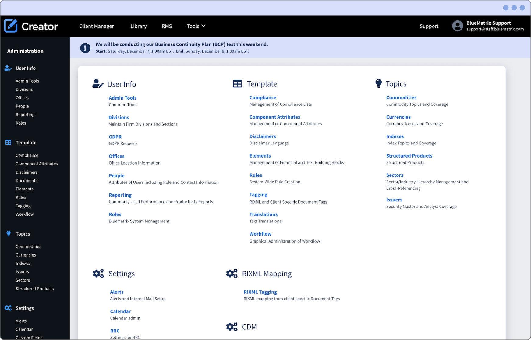 Admin UI redesign